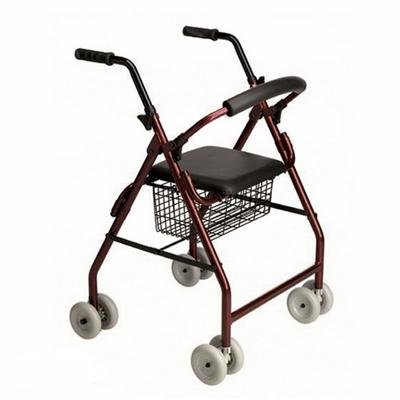 Aluminum walker + 4 wheels + Brake + Solid seat Hire in Marbella - Costa del sol .